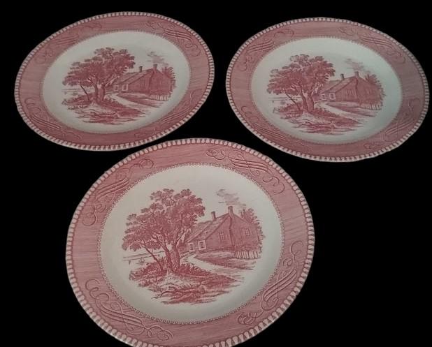 Antique Willow Ware Vintage Royal China Mixed with Homer Laughlin Plates More