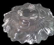 Cambridge Caprice Vintage Clear Glass 3 Footed Dessert Plate