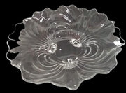 Cambridge Caprice Vintage Clear Glass 3 Footed Dessert Plate