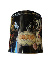 Floral and Black Vintage Cookie Tin Cannister