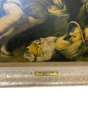 Bartolome Murillo's 'Pastry Eaters' Antique Authentic Litho Framed Painting