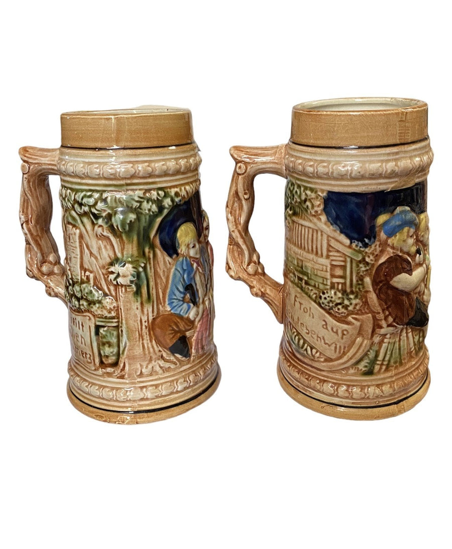 Japan Beer Stein, Porcelain Hand Painted