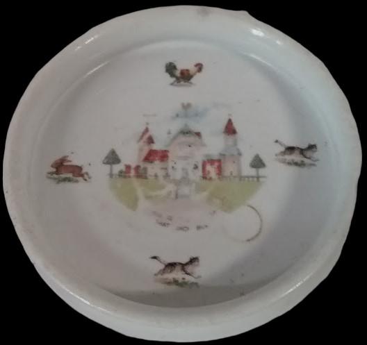 Antique This is the House That Jack Built Three Crowns China Children's Bowl