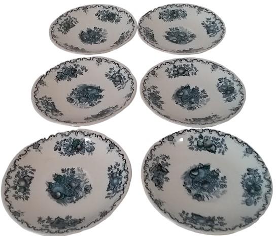 Antique Mason Patent Ironstone Fruit Basket Dinnerware Vintage 25 Pieces