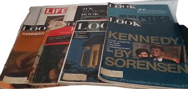 Antique Life Look Magazines Featuring John F Kennedy and Family 1963, 1965