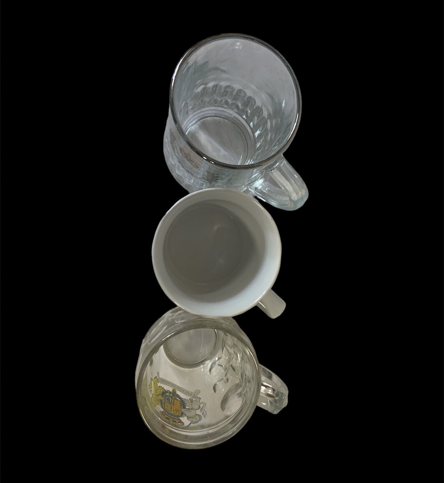 Lot of 3 Vintage Cups Queen Elizabeth II Commemorative Glasses Silver Jubilee