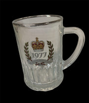 Lot of 3 Vintage Cups Queen Elizabeth II Commemorative Glasses Silver Jubilee