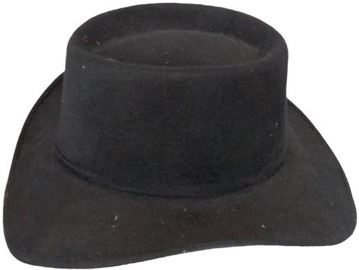 Awesome Black Cowboy Hat Pigalle Size 7 (USA) 56 (Mexico)
