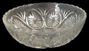 Antique Anchor Hocking Clear Glass Vintage Bowl Etched Flowers