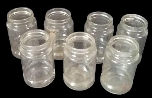 Antique Glass Jars (7) Small No Lids Number on Bottom