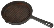 Antique Cast Iron Ridged Vintage Skillet 8" Diameter