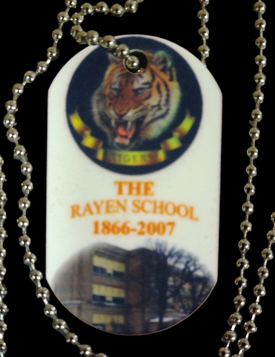 Vintage Metal The Rayen School Youngstown Lorain Chain Necklace Memorabilia