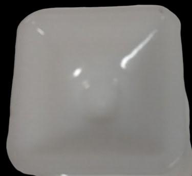 Antique Napco1180 Hobnail Milk Glass Thumbprint Vase 5.5" High Square Base