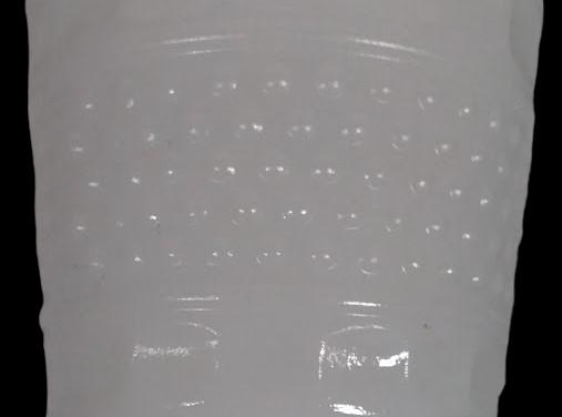 Antique Napco1180 Hobnail Milk Glass Thumbprint Vase 5.5" High Square Base