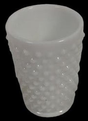 Antique Fenton Milk Glass Hobnail Juice Tumbler Mini Vase Votive Candle Holder