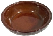 Antique Brown Betty Vintage Round Bowl Oven Proof 10.5" Diameter