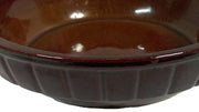 Antique Brown Betty Vintage Round Bowl Oven Proof 10.5" Diameter