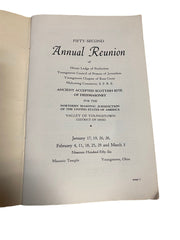 Ancient Accepted Scottish Rite Masonic Temple Ohio, Pamphlets / Yearbook '52-56