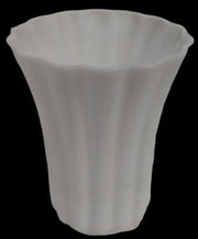Antique Fluted Vase Vintage Milk Glass 6" High