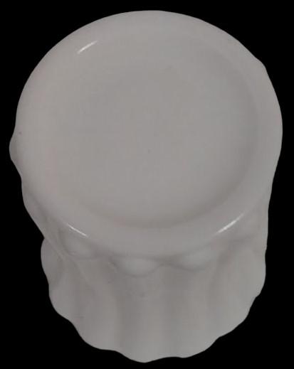 Antique Fluted Vase Vintage Milk Glass 6" High