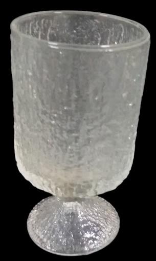 Antique Frosted Tumbler Vintage Indiana Glass Tree Bark Set of 4