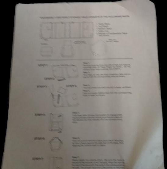 Antique Cardboard Table Sears Shelf Storage 115487 Simulated Wood Plastic Top