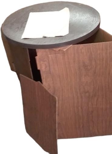 Antique Cardboard Table Sears Shelf Storage 115487 Simulated Wood Plastic Top