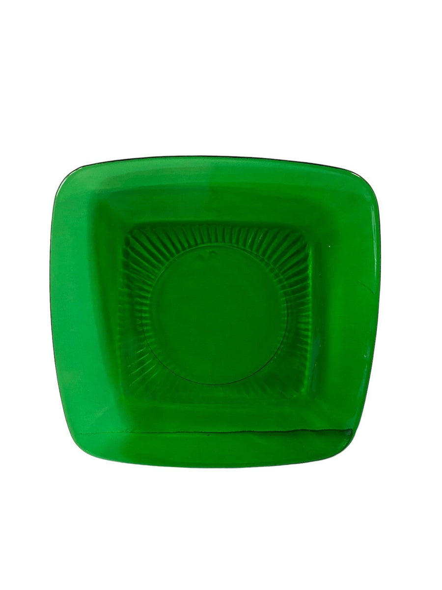 Anchor Hocking Emerald Green Snack Plate and Teacup Set 12 Piece Set