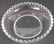 Antique Candlewick Vintage Imperial Glass Heart-Shaped Bowl and Ashtray