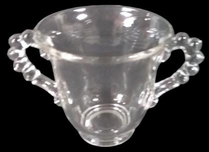 Antique Candlewick Vintage Imperial Glass Sugar Creamer Tray