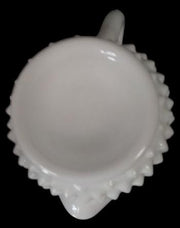 Antique Fenton Vintage Milk Glass Hobnail Sugar and Creamer MCM