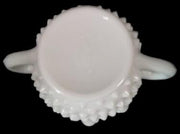 Antique Fenton Vintage Milk Glass Hobnail Sugar and Creamer MCM