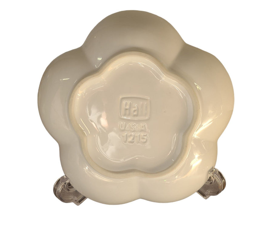 Vintage Set of Three Hall China White Glass Serving Dishes Plate Tray Platter