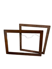 Antique Stained Maple and Mohagany Wood Frame Set, Solid Wood Empty Frame