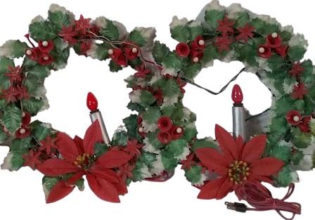 Antique Plastic Christmas Wreaths Vintage 3 Small 3 Large 2 With Candles