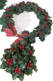 Antique Plastic Christmas Wreaths Vintage 3 Small 3 Large 2 With Candles