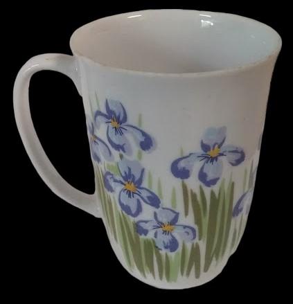 Fitz and Floyd Vintage Snack Plate and Mug with Pansies