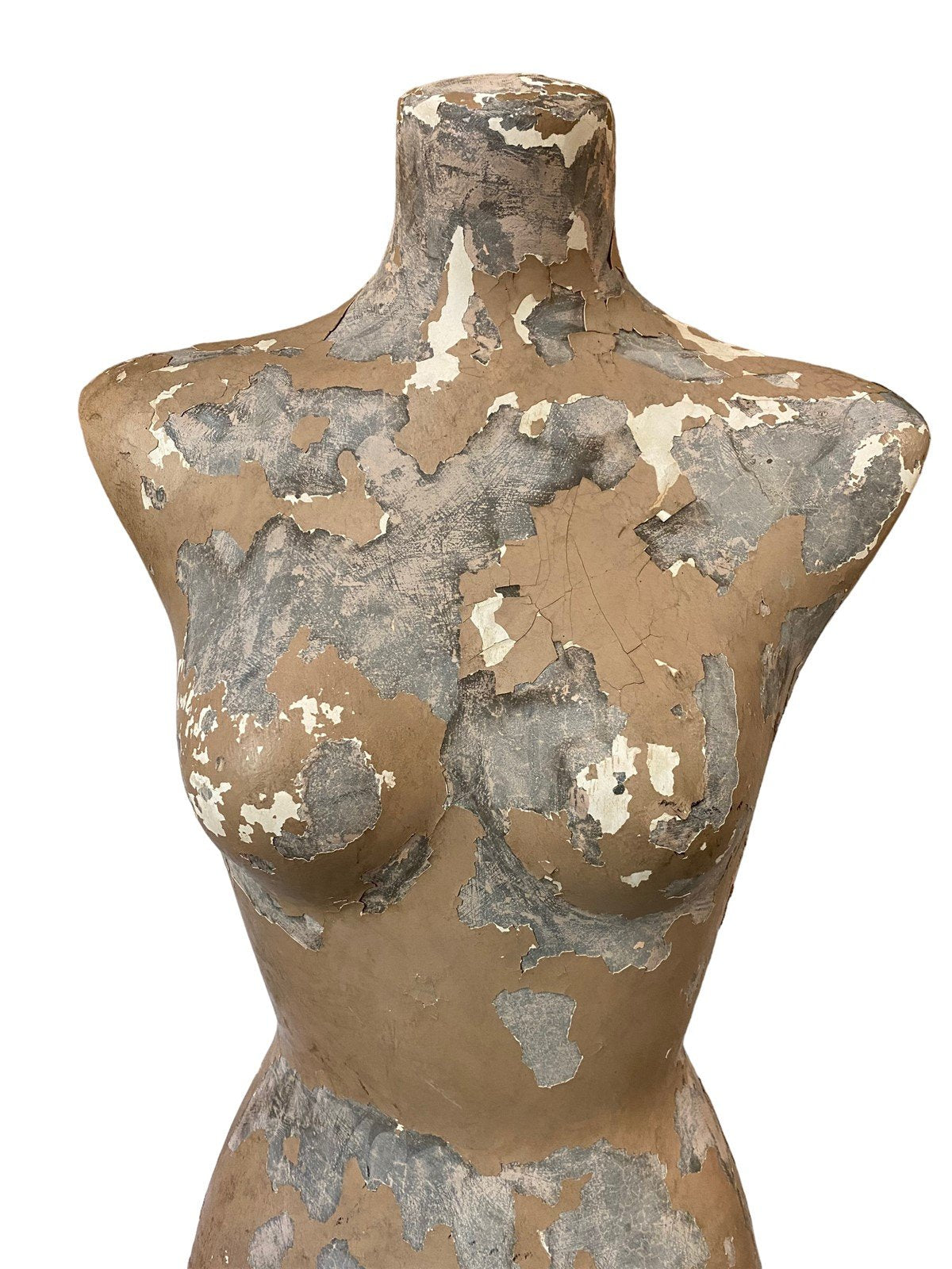 Antique Paper Mache Mannequin Female Body Form 1940s