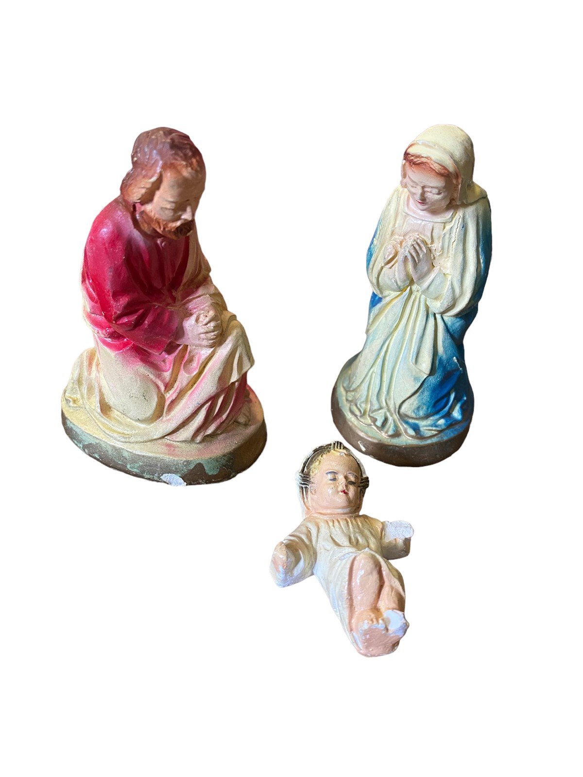 Nativity Set Depose Italy Vintage 1970s Ceramic and Plastic