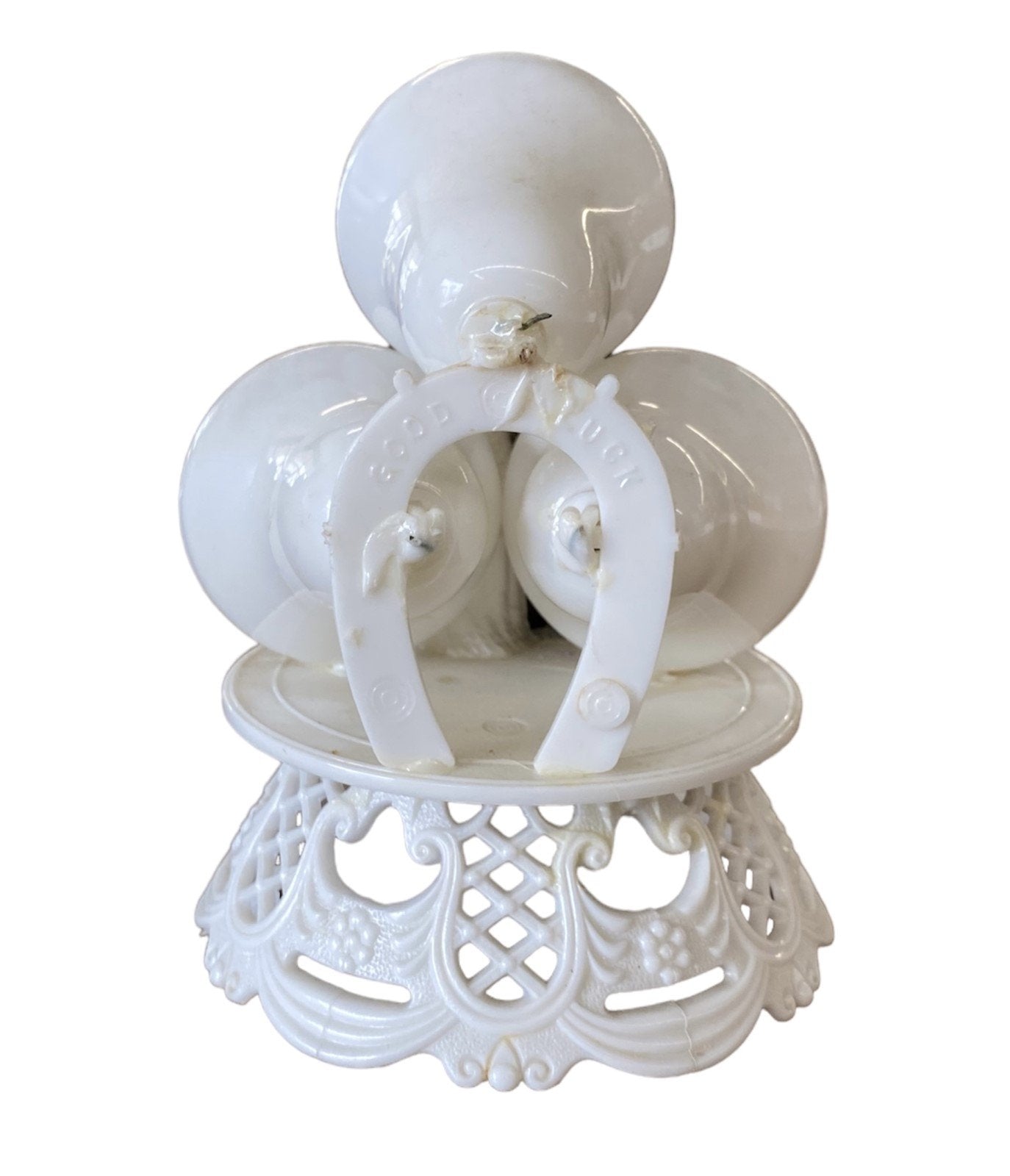 Wedding Cake Toppers, Vintage, Man and Woman Topper With Bells, #66-s