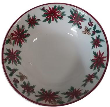 Christmas Bowls Poinsettia Bouquet Pattern Martha Stewart Winter Jubilee (4)