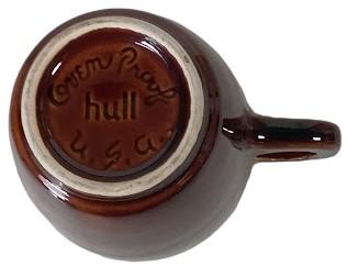 Antique Drip Glaze Hull Soup Bowl and Mug Vintage Oven Proof Hull USA