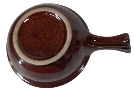 Antique Drip Glaze Hull Soup Bowl and Mug Vintage Oven Proof Hull USA