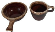 Antique Drip Glaze Hull Soup Bowl and Mug Vintage Oven Proof Hull USA