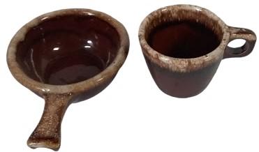 Antique Drip Glaze Hull Soup Bowl and Mug Vintage Oven Proof Hull USA