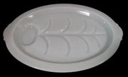 Antique Anchor Hocking Vintage Fire King Milk Glass Tree of Life Oval Platter