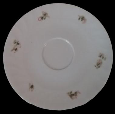 Flowery Vintage White Melamine Platter Dinner Plate Side Plate Bowl Saucer Cup