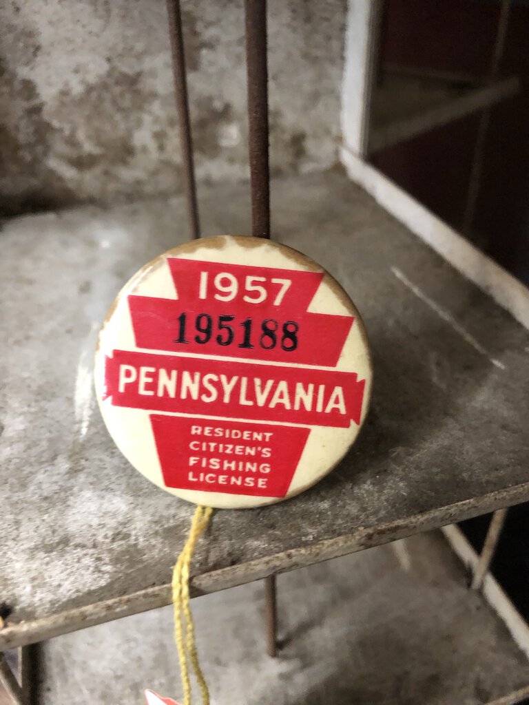 1957 Pennsylvania Fishing License Pin