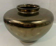 Vintage Haeger Ceramic Bronze Metallic Floral Planter Vase