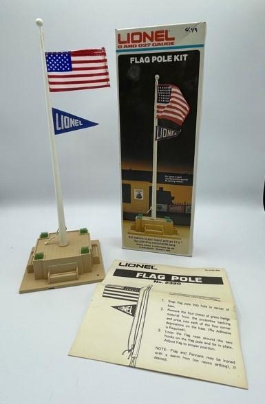 Vintage Lionel 6-2320 Patriotic American Flag Pole Kit New Old Stock